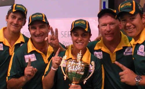 Australian bowlers (from left) Ben Twist, Kelvin Kerkow, Karen Murphy, Steve Glasson and Brett Wilkie. Australian bowlers (from left) Ben Twist, Kelvin Kerkow, Karen Murphy, Steve Glasson and Brett Wilkie.